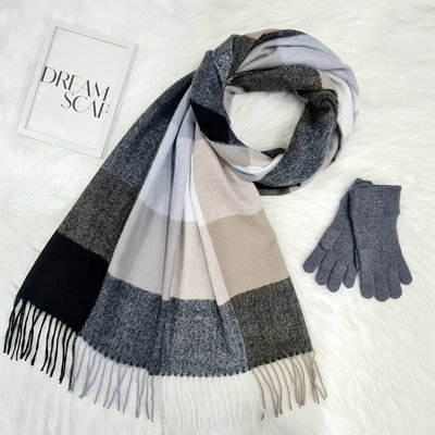Комплект жіночий зимовий (шарф+рукавички) M&JJ One size сірий 1080 - 4081 1080 - 4081 фото