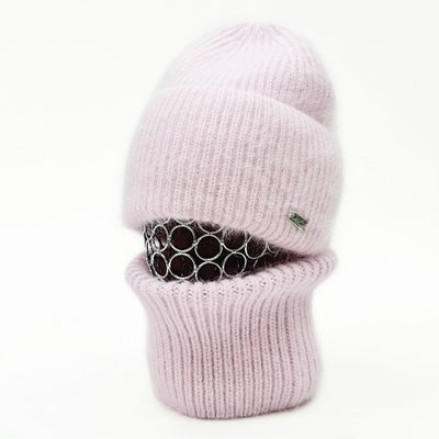 Комплект женский зимний ангоровый на флисе (шапка+бафф) ODYSSEY 57-60 см Розовый 13823 - 13097 13823 - 13097 фото
