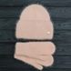 Комплект жіночий зимовий ангоровий на флісі (шапка+рукавиці) ODYSSEY 56-59 см Абрикосовий 13888 - 4141 13888 - 4141 фото 1