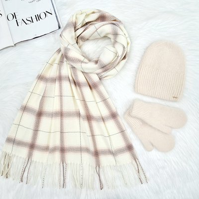 Комплект женский зимний ангоровый (шапка+шарф+перчатки) ODYSSEY 56-58 см разноцветный 12434 - 8008 - 4148 юкка фото