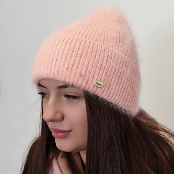 Комплект жіночий зимовий ангоровий на флісі (шапка+бафф) ODYSSEY 55-58 см Пудровий 12751 - 13055 12751 - 13055 фото