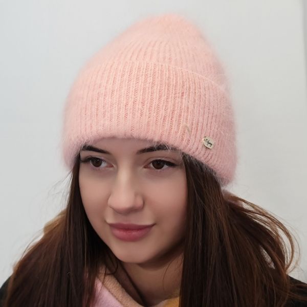 Комплект жіночий зимовий ангоровий на флісі (шапка+бафф) ODYSSEY 55-58 см Пудровий 12751 - 13055 12751 - 13055 фото
