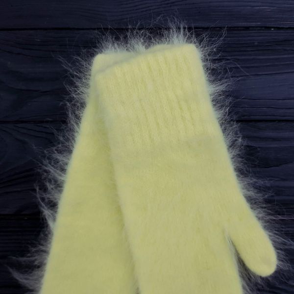Комплект жіночий зимовий ангоровий на флісі (шапка+рукавиці) ODYSSEY 56-59 см Жовтий 13889 - 4231 13889 - 4231 фото