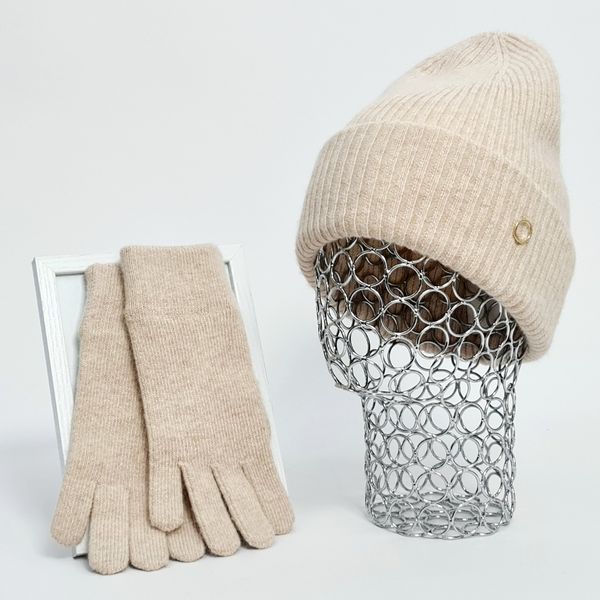 Комплект жіночий зимовий ангора з вовною (шапка+шарф+рукавички) ODYSSEY 58-60 см різнокольоровий 12154 - 8131 - 4063 мулатка фото