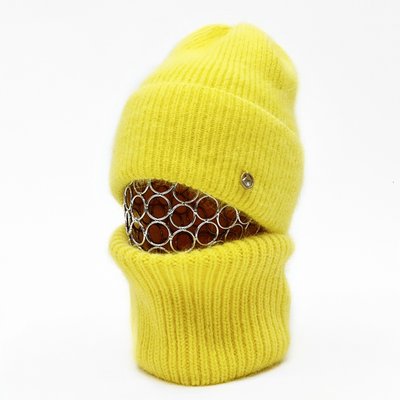Комплект жіночий зимовий ангоровий (шапка+бафф) ODYSSEY 56-58 см Жовтий 13825 - 13044 13825 - 13044 фото