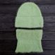 Комплект жіночий зимовий ангоровий на флісі (шапка+бафф) ODYSSEY 55-58 см Зелений 13934 - 13006 13934 - 13006 фото 1