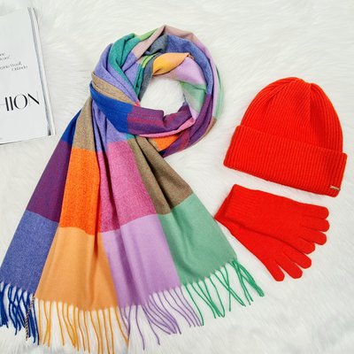 Комплект жіночий зимовий ангора з вовною на флісі (шапка+шарф+рукавички) ODYSSEY 56-58 см різнокольоровий 12713 - 1293 - 4088 джейд фото