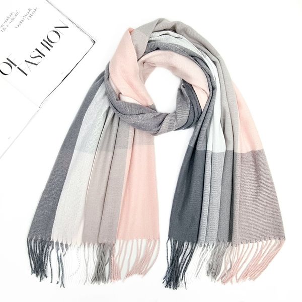 Комплект жіночий зимовий (шарф+рукавички) M&JJ One size Рожевий - сірий 1122 - 4071 1122 - 4071 фото