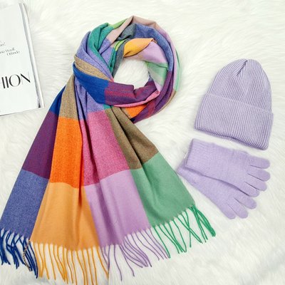 Комплект жіночий зимовий (шапка+шарф+рукавички) ODYSSEY 56-58 см різнокольоровий 12771 - 1293 - 4094 стимул фото