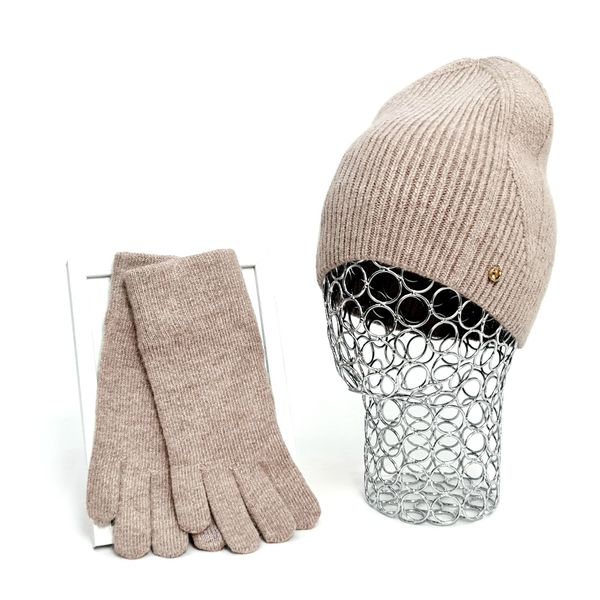 Комплект жіночий зимовий ангора з вовною (шапка+шарф+рукавички) ODYSSEY 56-58 см різнокольоровий 12242 - 8008 - 4072 каприз фото