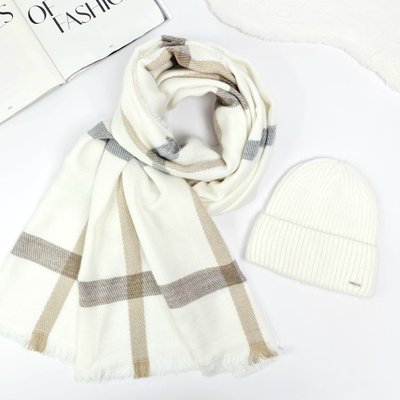 Комплект жіночий зимовий (шапка + шорф) ODYSSEY 55-58 см білий 12855 — 8131 френсис фото