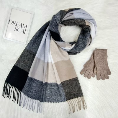 Комплект жіночий зимовий (шарф+рукавички для сенсорних екранів ) M&JJ One size Бежевий 1080 - 4119 1080 - 4119 фото