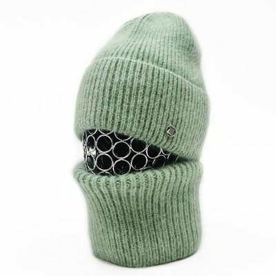 Комплект жіночий зимовий ангоровий (шапка+бафф) ODYSSEY 56-58 см Ментоловий 13572 - 13006 13572 - 13006 фото