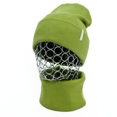 Комплект жіночий демісезонний віскозний шапка+шарф-снуд Odyssey 56-59 см фісташковий 12740 - 12673 динго комплект фото