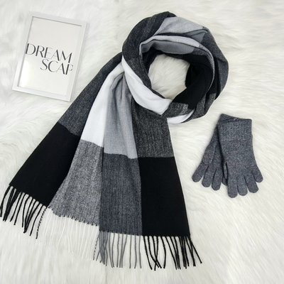 Комплект жіночий зимовий (шарф+рукавички для сенсорних екранів ) M&JJ One size сірий 1125 - 4114 1125 - 4114 фото