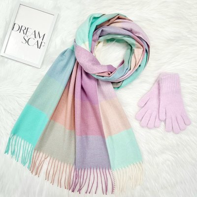 Комплект жіночий зимовий (шарф+рукавички) M&JJ One size рожевий 1146 - 4213 1146 - 4213 фото