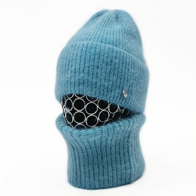 Комплект жіночий зимовий ангоровий (шапка+бафф) ODYSSEY 56-58 см Морська хвиля 13810 - 13124 13810 - 13124 фото