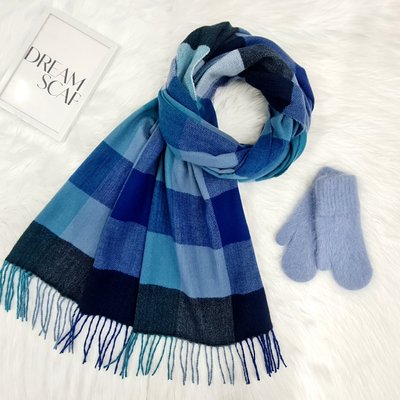 Комплект жіночий зимовий (шарф+рукавиці) M&JJ One size джинс 8045 - 4147 8045 - 4147 фото