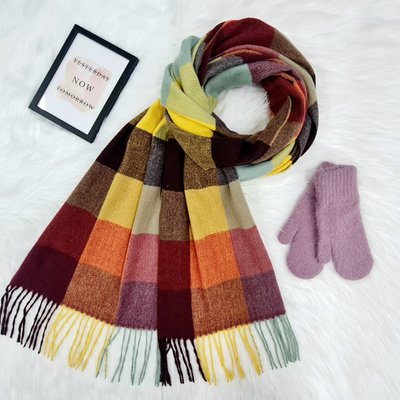 Комплект жіночий зимовий (шарф+рукавиці) M&JJ One size пудровий 8024 - 4149 8024 - 4149 фото