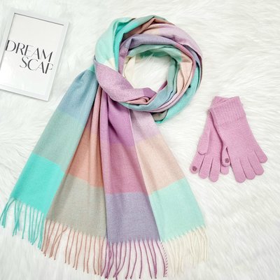 Комплект жіночий зимовий (шарф+рукавички для сенсорних екранів ) M&JJ One size рожевий 1146 - 4182 1146 - 4182 фото
