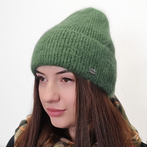 Комплект жіночий зимовий ангоровий на флісі (шапка+шарф+рукавиці) ODYSSEY 56-58 см різнокольоровий 12996 - 8047 - 4142 латина фото