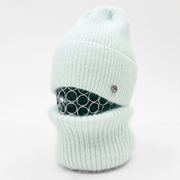 Комплект жіночий зимовий ангоровий (шапка+бафф+рукавички) ODYSSEY 56-58 см М'ятний 13603 - 13053 - 4202 13603 - 13053  - 4202 фото