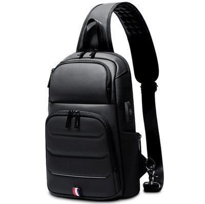Рюкзак мужской M&J Однолямочный (USB-порт) Черный 34*21*10 (2289) 2289 фото