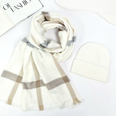 Комплект жіночий зимовий ангора з вовною (шапка+шарф) ODYSSEY 56-58 см білий 13722- 8131 мак фото