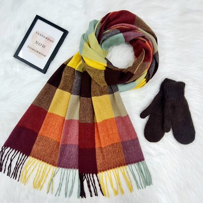 Комплект жіночий зимовий (шарф+рукавиці) M&JJ One size шоколадний 8024 - 4124 8024 - 4124 фото