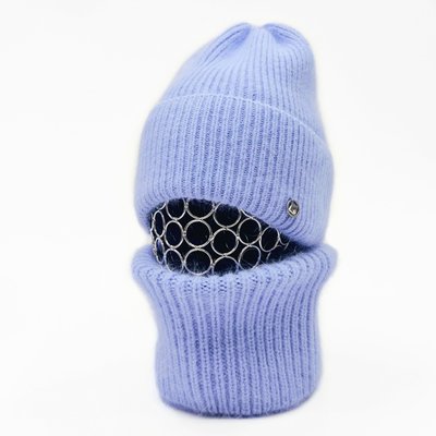 Комплект жіночий зимовий ангоровий (шапка+бафф) ODYSSEY 56-58 см Блакитний 13600 - 13048 13600 - 13048 фото