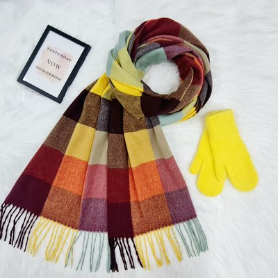 Комплект жіночий зимовий (шарф+рукавиці) M&JJ One size жовтий 8024 - 4129 8024 - 4129 фото