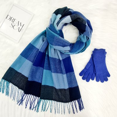 Комплект жіночий зимовий (шарф+рукавички) M&JJ One size синій 8045 - 4083 8045 - 4083 фото