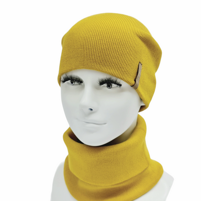 Комплект чоловічий демісезонний віскозний (шапка+шарф-снуд) Odyssey 56-59 см бурштин 12897 - 12671 12897 - 12671 фото