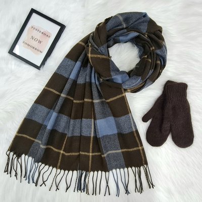 Комплект жіночий зимовий (шарф+рукавиці) M&JJ One size шоколадний 8061 - 4124 8061 - 4124 фото