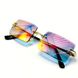 Сонцезахисні окуляри M&J Жіночі голограма рожево-блакитний (6006) 6006 фото 5