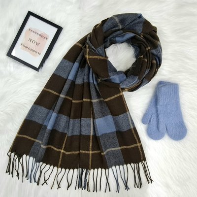 Комплект жіночий зимовий (шарф+рукавиці) M&JJ One size джинс 8061 - 4147 8061 - 4147 фото