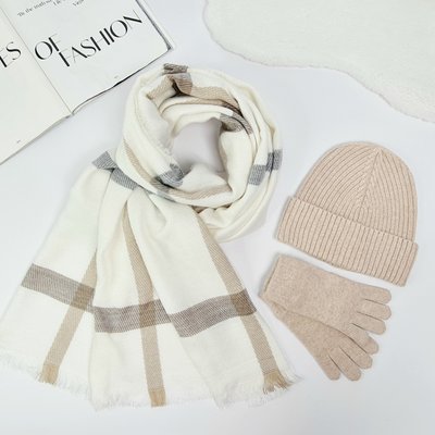 Комплект жіночий зимовий ангора з вовною (шапка+шарф+рукавички) ODYSSEY 56-58 см різнокольоровий 12455 - 8131 - 4063 отрада фото