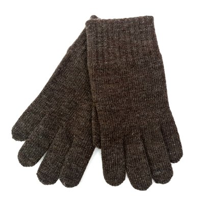 Рукавички чоловічі M&J (ангора+вовна+ПА) коричневий One Size (4014) перчатки мужские фото