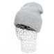 Шапка жіноча зимова (вовна+ПА) на флісі Odyssey 55-58 см Сірий 13135 парика фото 1