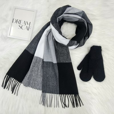 Комплект жіночий зимовий (шарф+рукавиці) M&JJ One size чорний 1125 - 4135 1125 - 4135 фото
