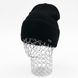 Шапка жіноча зимова (вовна+ПА) на флісі Odyssey 55-58 см Чорний 13145 парика фото 1
