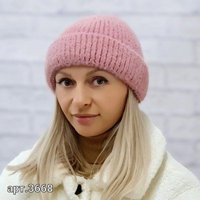 ШАПКА женская с отворотом M&JJ МАРГАРИТА темная пудра 3668 3668 фото
