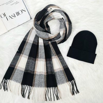Комплект жіночий демісезонний шапка+шарф Odyssey 55-58 см чорний 12371 - 8064 куба фото