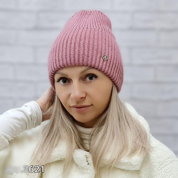 Шапка жіноча кашемірова M&JJ АРІЯ темна пудра 3621 ария фото