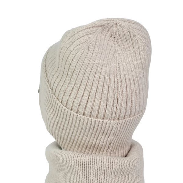 Комплект жіночий зимовий ангора з вовною (шапка+шарф-хомут) ODYSSEY 56-58 см світло-бежевий 12329 - 12495 12329 - 12495 фото