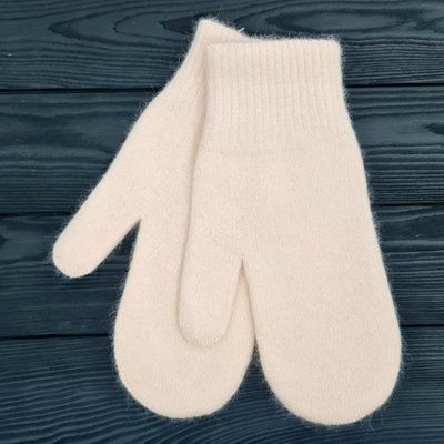 Рукавиці жіночі M&J (ангора +віскоза+вовна+ПА) One Size солом'яний 4100 варежки 37 фото