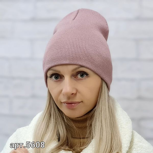 Шапка жіноча M&JJ PERI UNI Темна пудра 5608 5608 фото