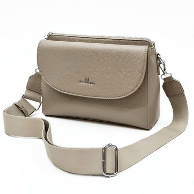 Сумка женская кросс-боди экокожа Alex&Mia 25х18х8 см Бежевый (4296) 4296 фото