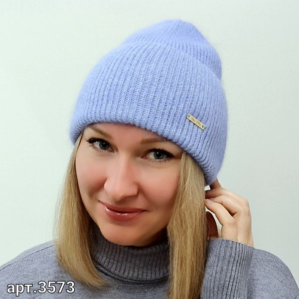 Шапка жіноча зимова ангорова M&JJ ЖРИЦЯ Блакитний 3573 жрица фото