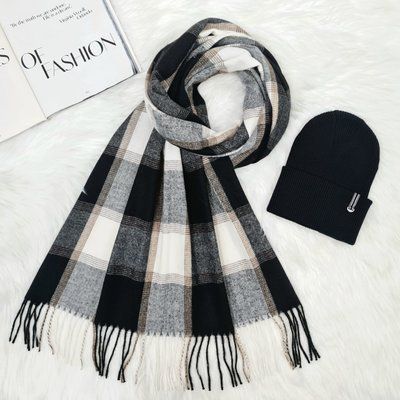 Комплект жіночий демісезонний шапка+шарф Odyssey 55-58 см чорний 13698 - 8064 тироль фото